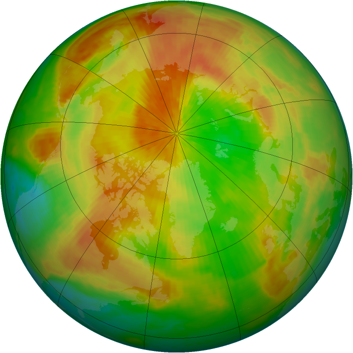 Arctic ozone map for 03 April 2000